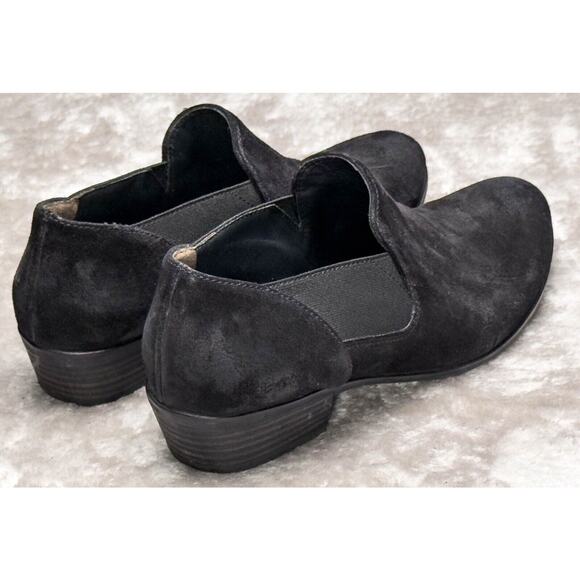 Paul Green Black Suede Chelsea Slip-on Low Ankle Boots Womens UK 5 US Size 7.5 - Picture 13 of 16